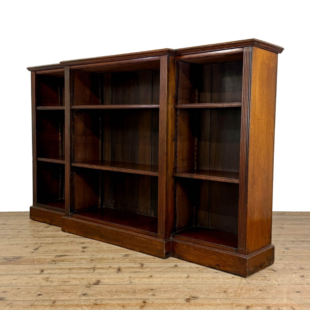 Antique 19th Century Mahogany Break Front Bookcase
 View III