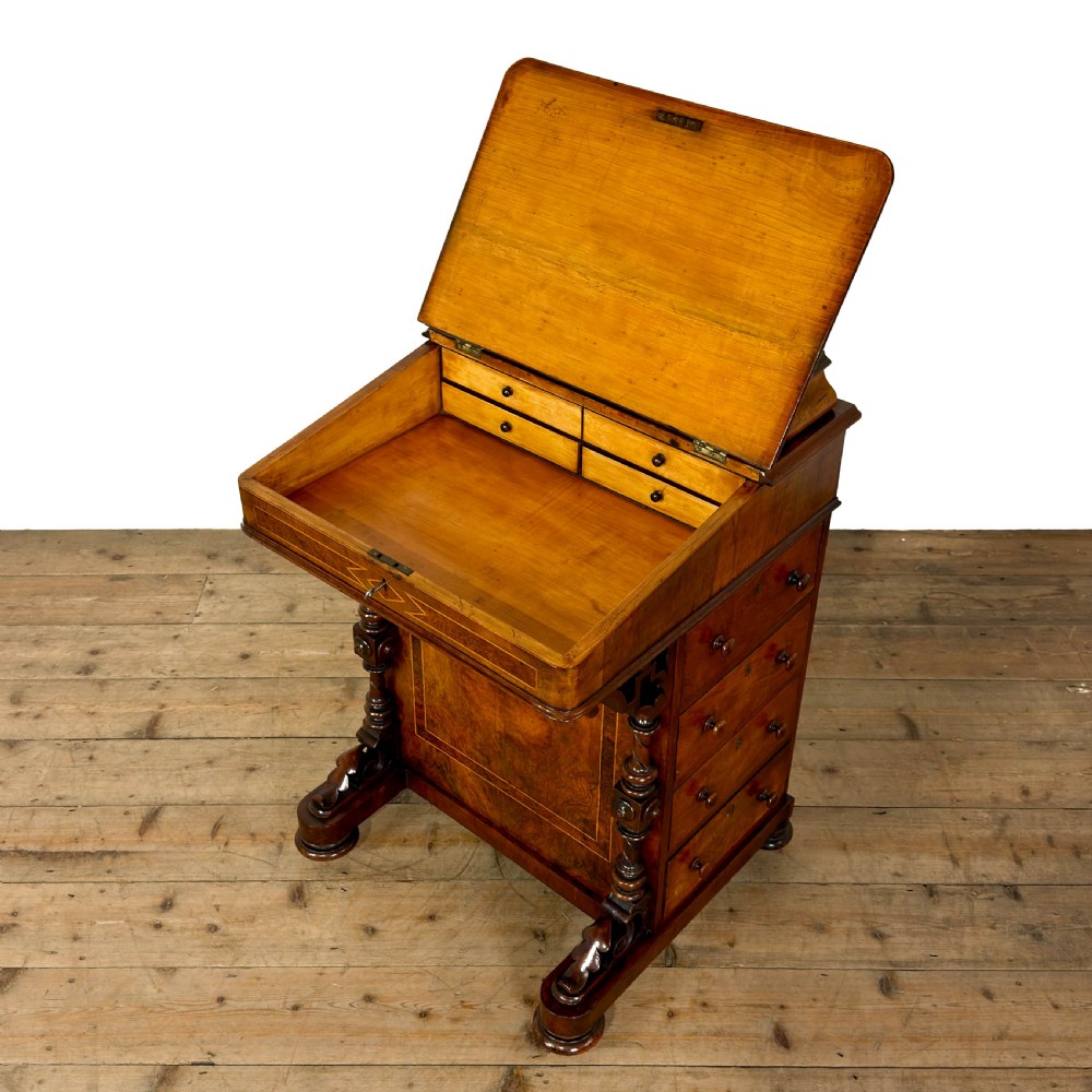 Antique Walnut Davenport Desk
 View V