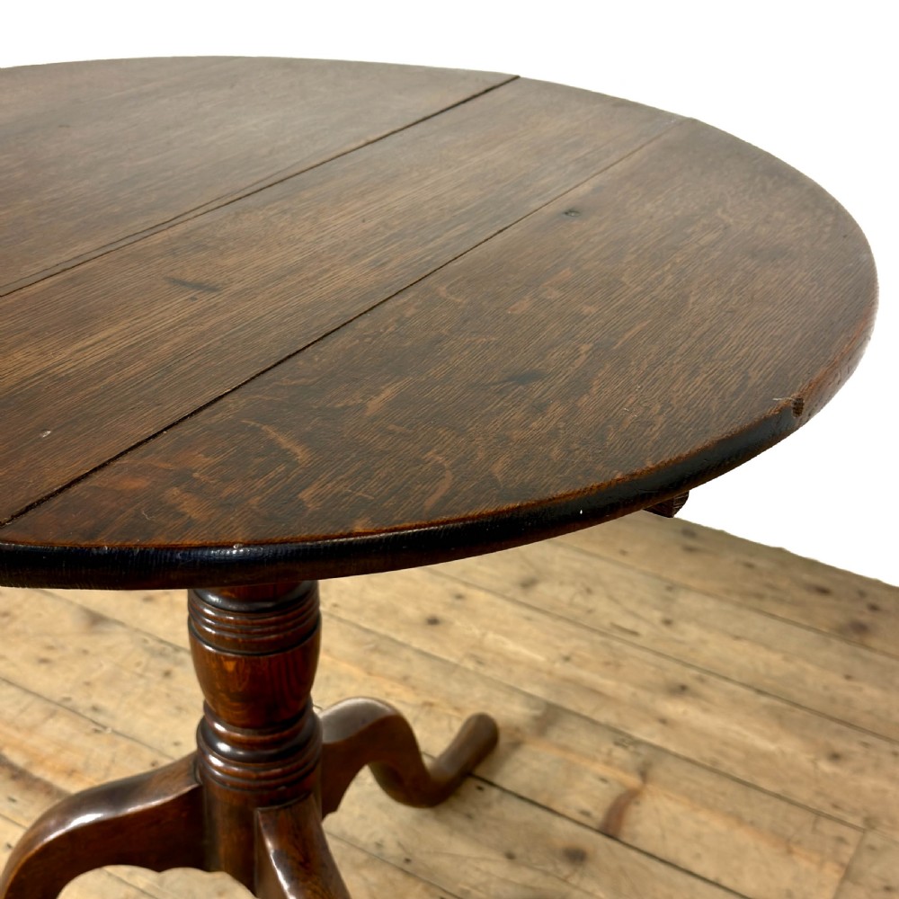 Antique Oak Tilt Top Table
 View III