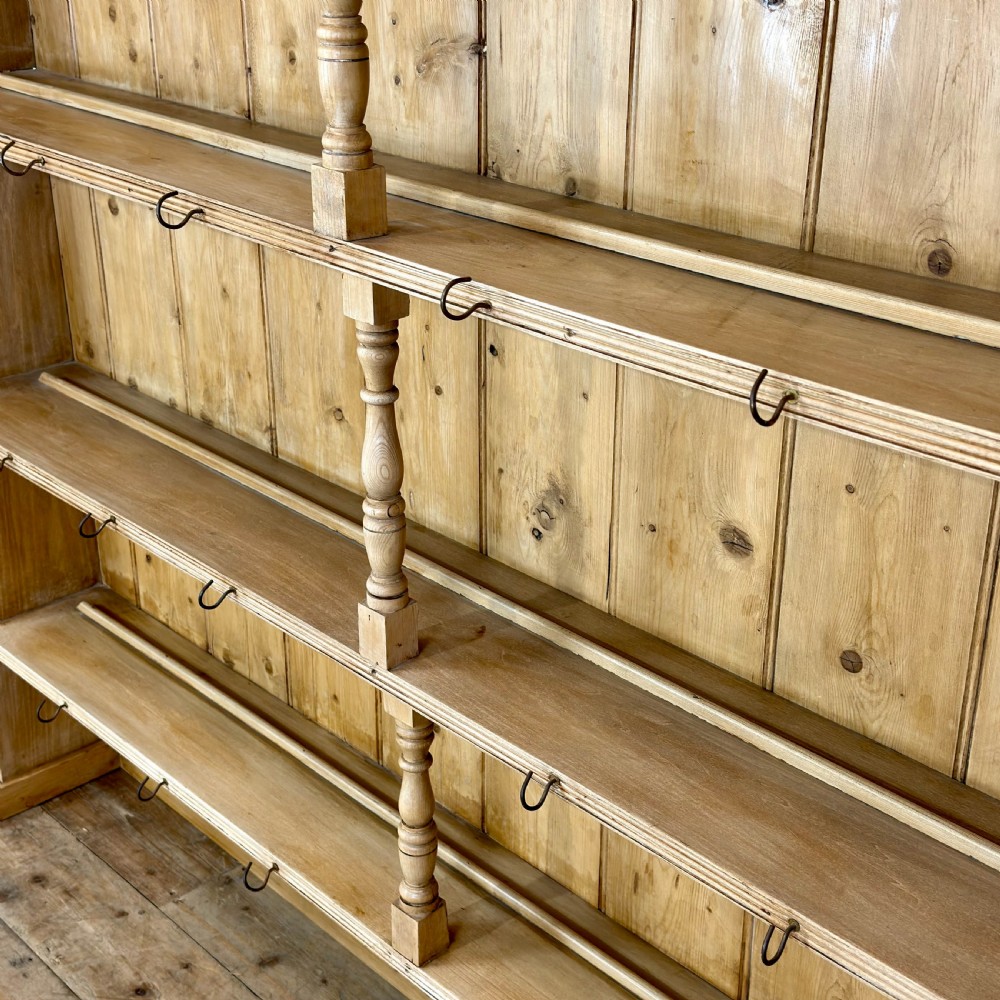 Antique Large Victorian Pine Dresser Top Bookcase
 View II