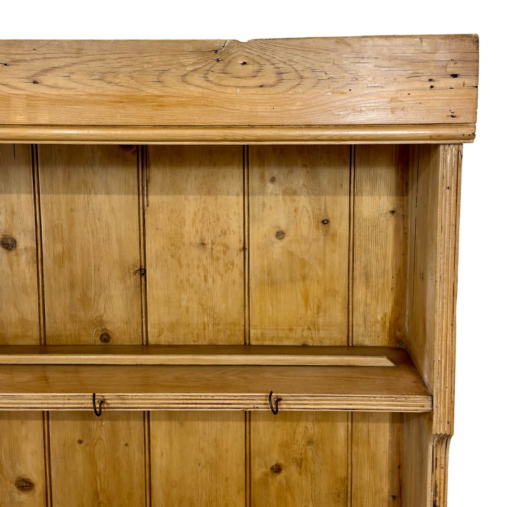 Antique Large Victorian Pine Dresser Top Bookcase
 View III