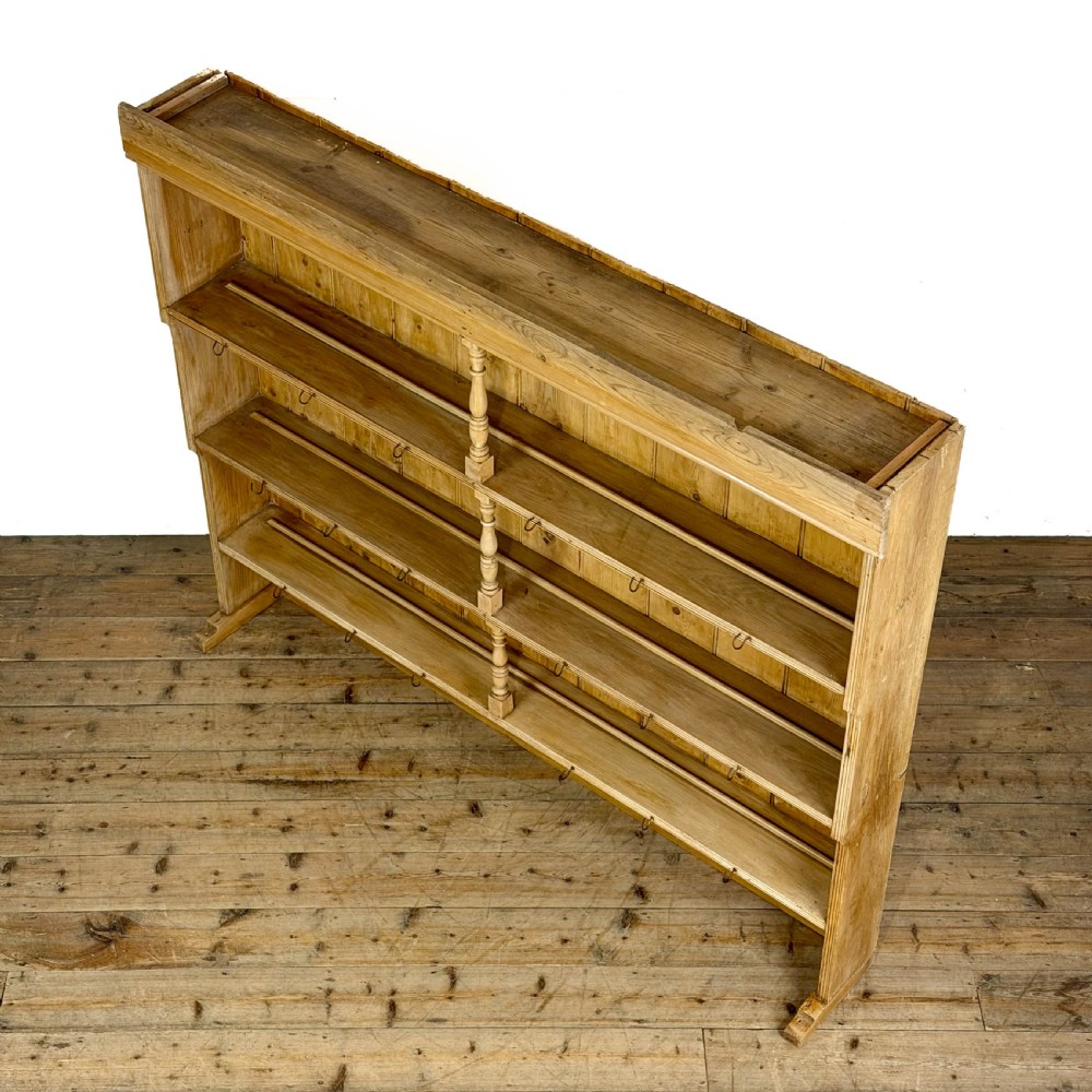 Antique Large Victorian Pine Dresser Top Bookcase
 View V