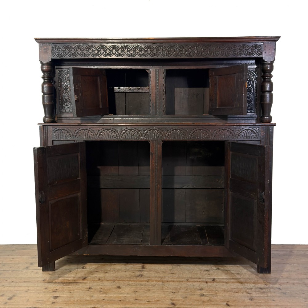 Antique 17th Century Style Oak Court Cupboard View IV