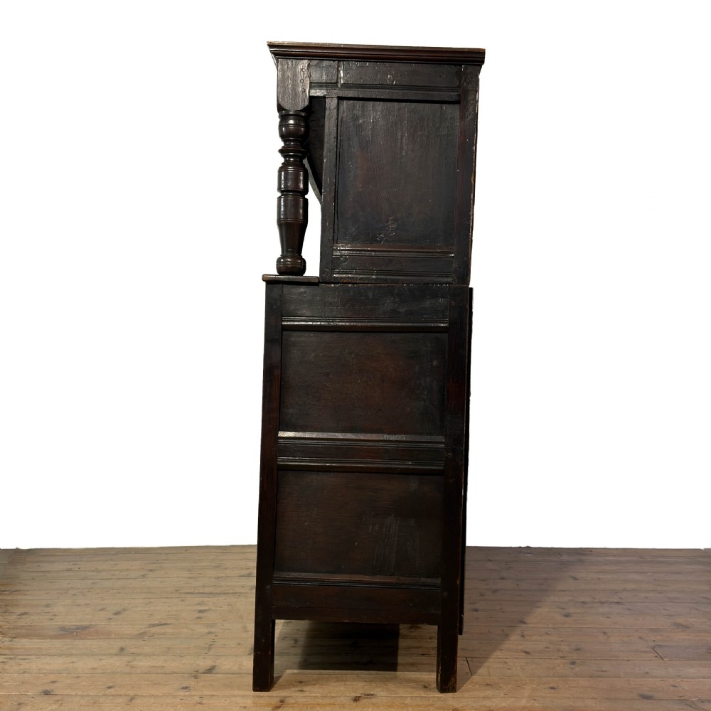Antique 17th Century Style Oak Court Cupboard View V