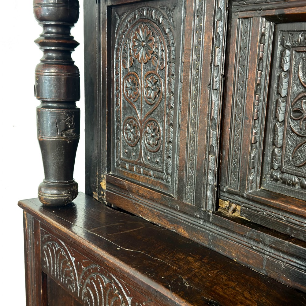 Antique 17th Century Style Oak Court Cupboard View VIII