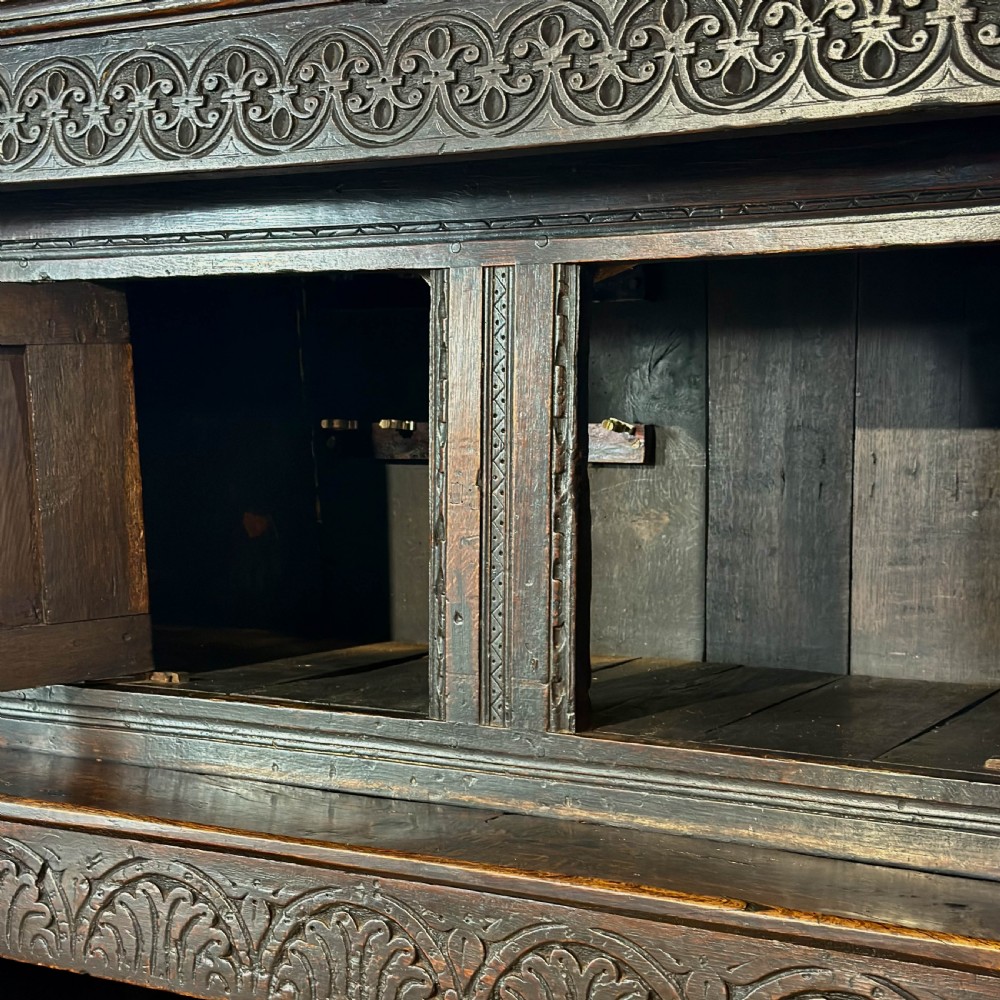 Antique 17th Century Style Oak Court Cupboard View IX