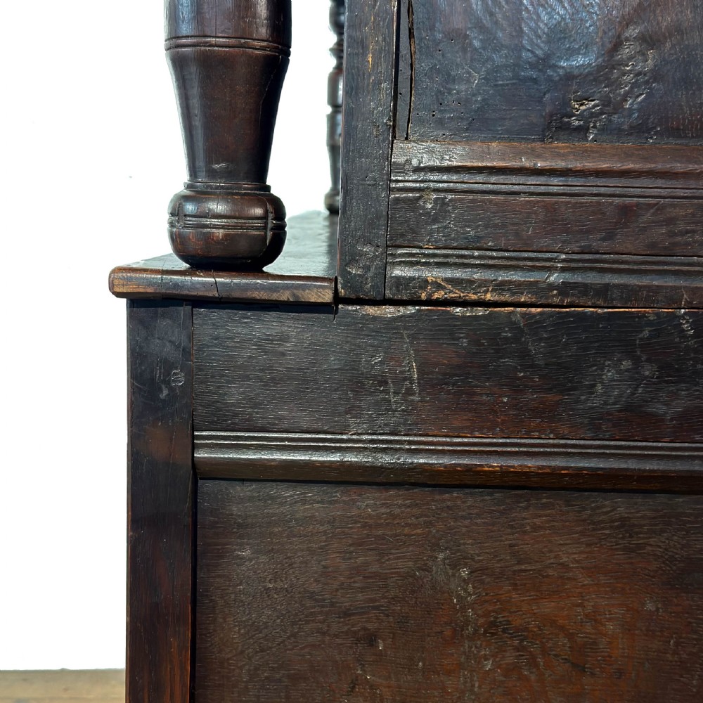 Antique 17th Century Style Oak Court Cupboard View X