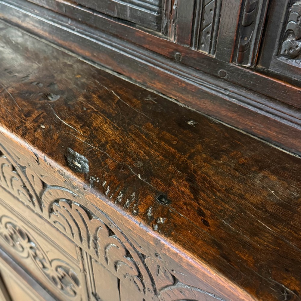 Antique 17th Century Style Oak Court Cupboard View XIV