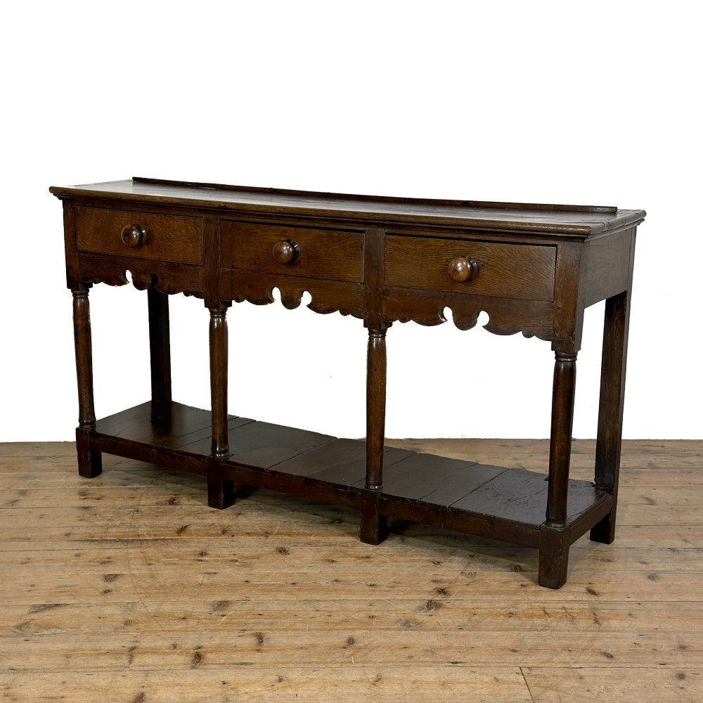 Antique 18th Century Oak Welsh Dresser Base
