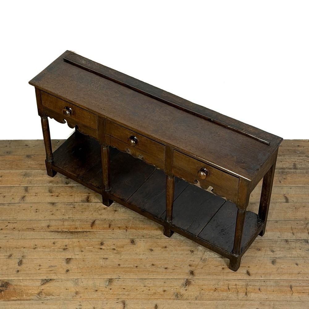 Antique 18th Century Oak Welsh Dresser Base View IV