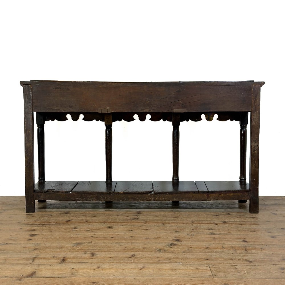 Antique 18th Century Oak Welsh Dresser Base View VII