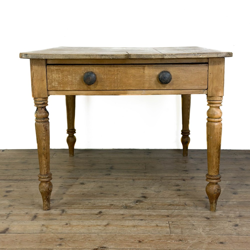 Antique Rustic Pine Kitchen Table View III