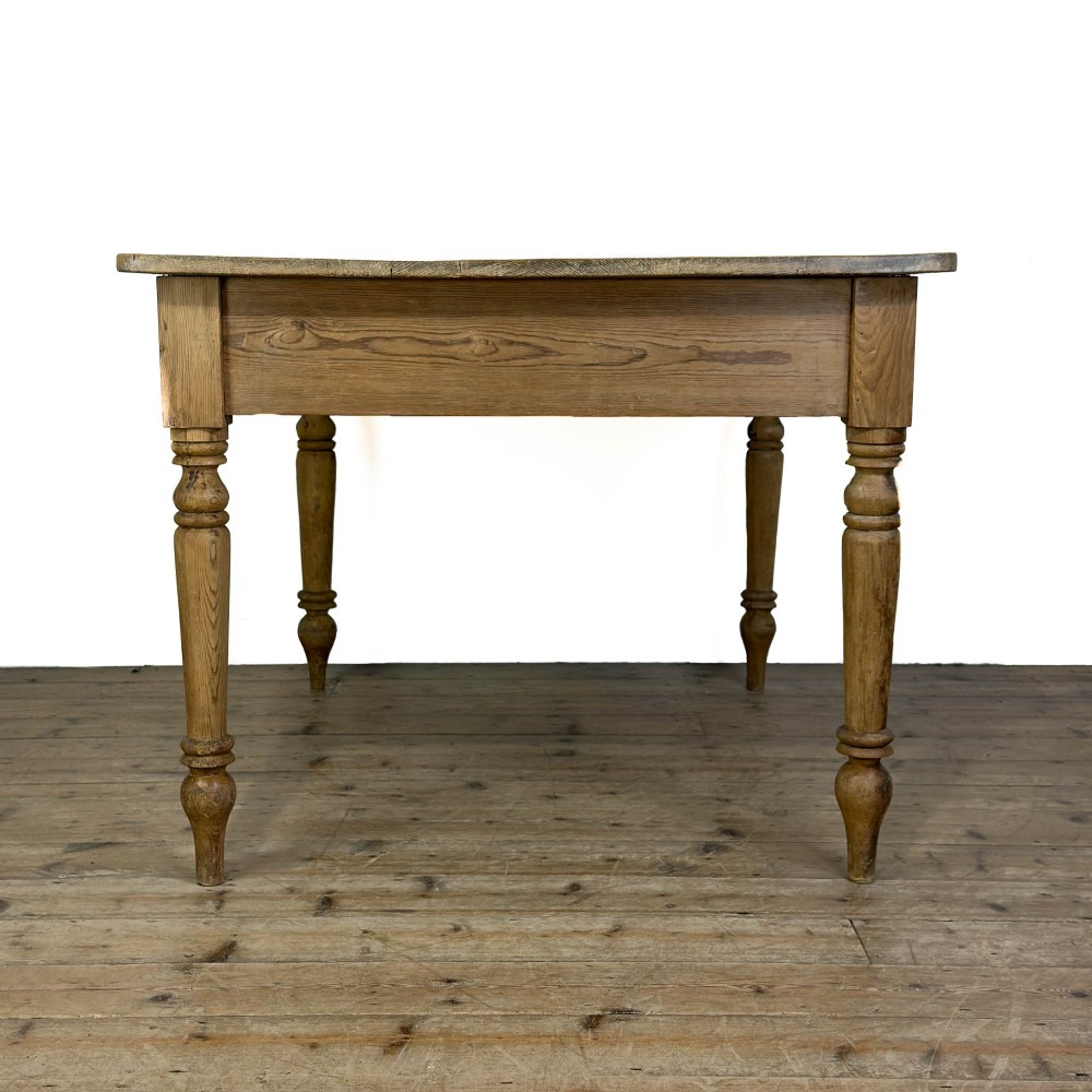 Antique Rustic Pine Kitchen Table View VI