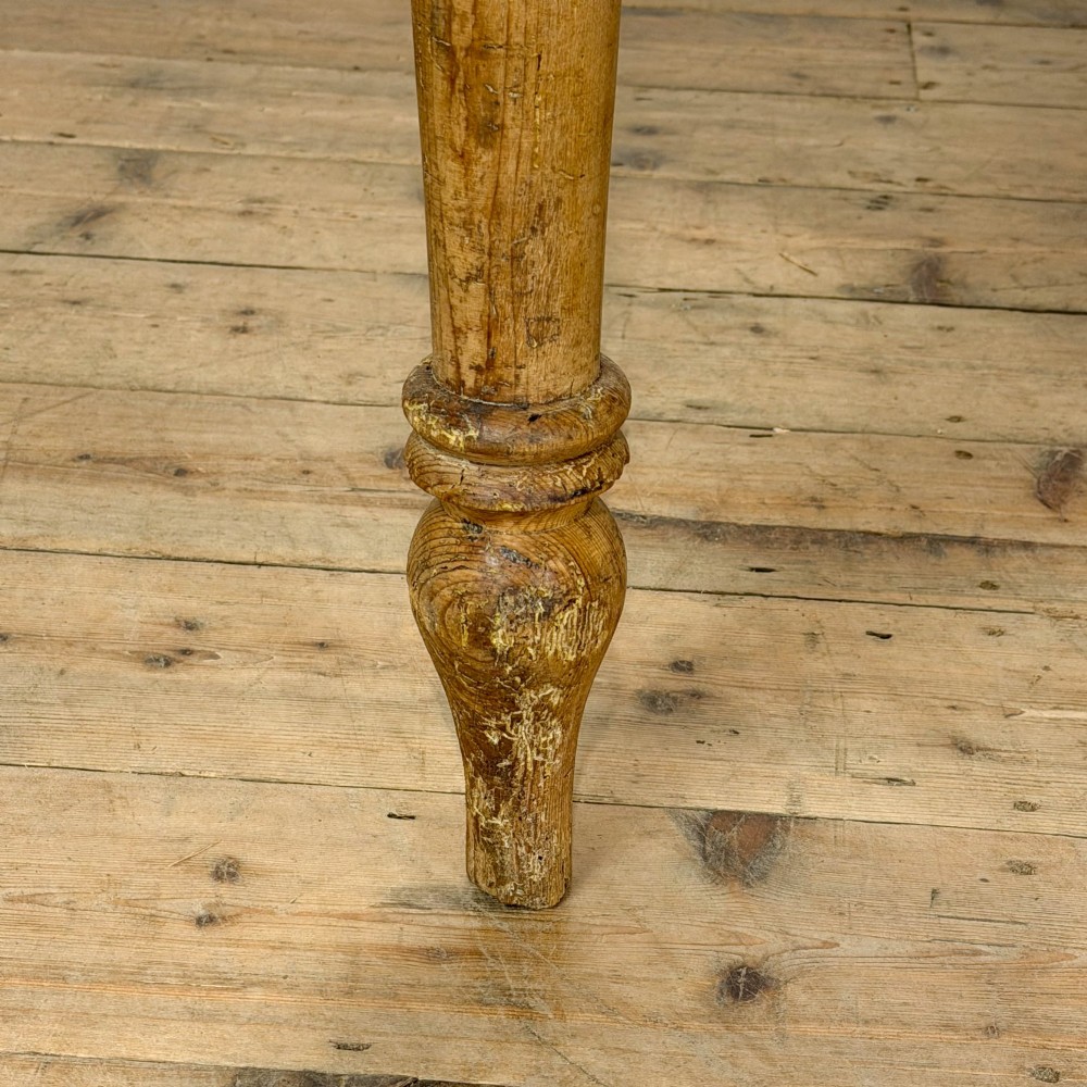 Antique Rustic Pine Kitchen Table View IX