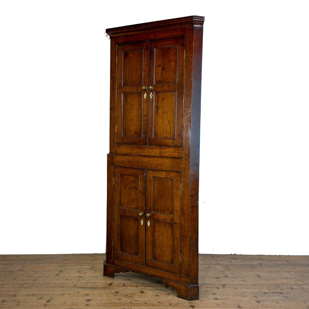 Antique Welsh 18th Century Oak Corner Cupboard View IV