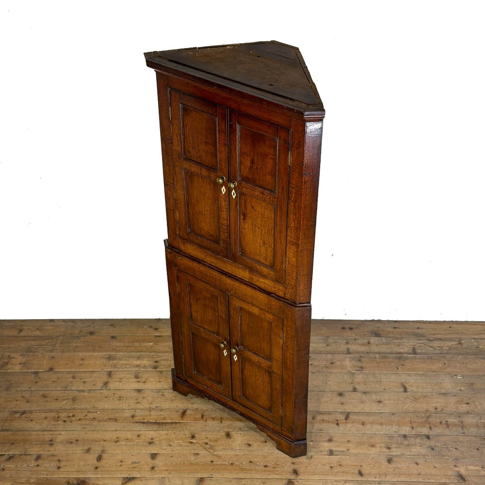 Antique Welsh 18th Century Oak Corner Cupboard View V