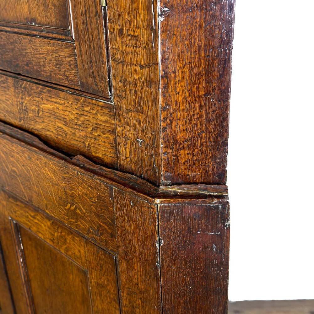 Antique Welsh 18th Century Oak Corner Cupboard View VIII