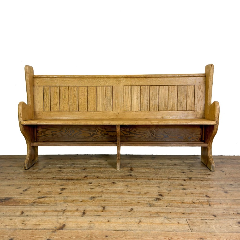 Antique Pine Chapel Pew