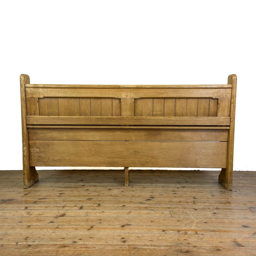 Antique Pine Chapel Pew View VI
