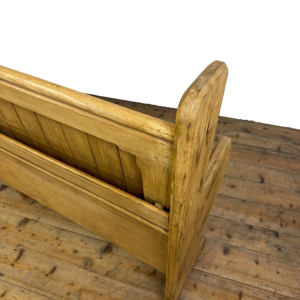 Antique Pine Chapel Pew View IX