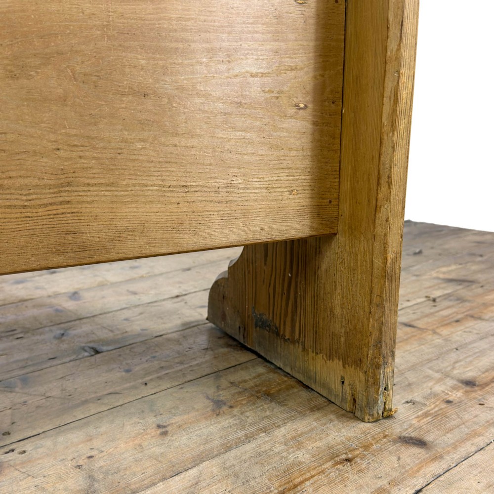 Antique Pine Chapel Pew View X
