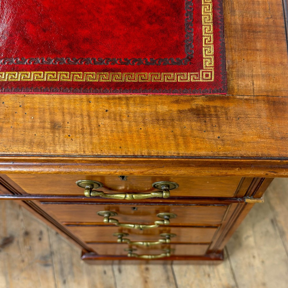 Antique Oak Pedestal Desk View III