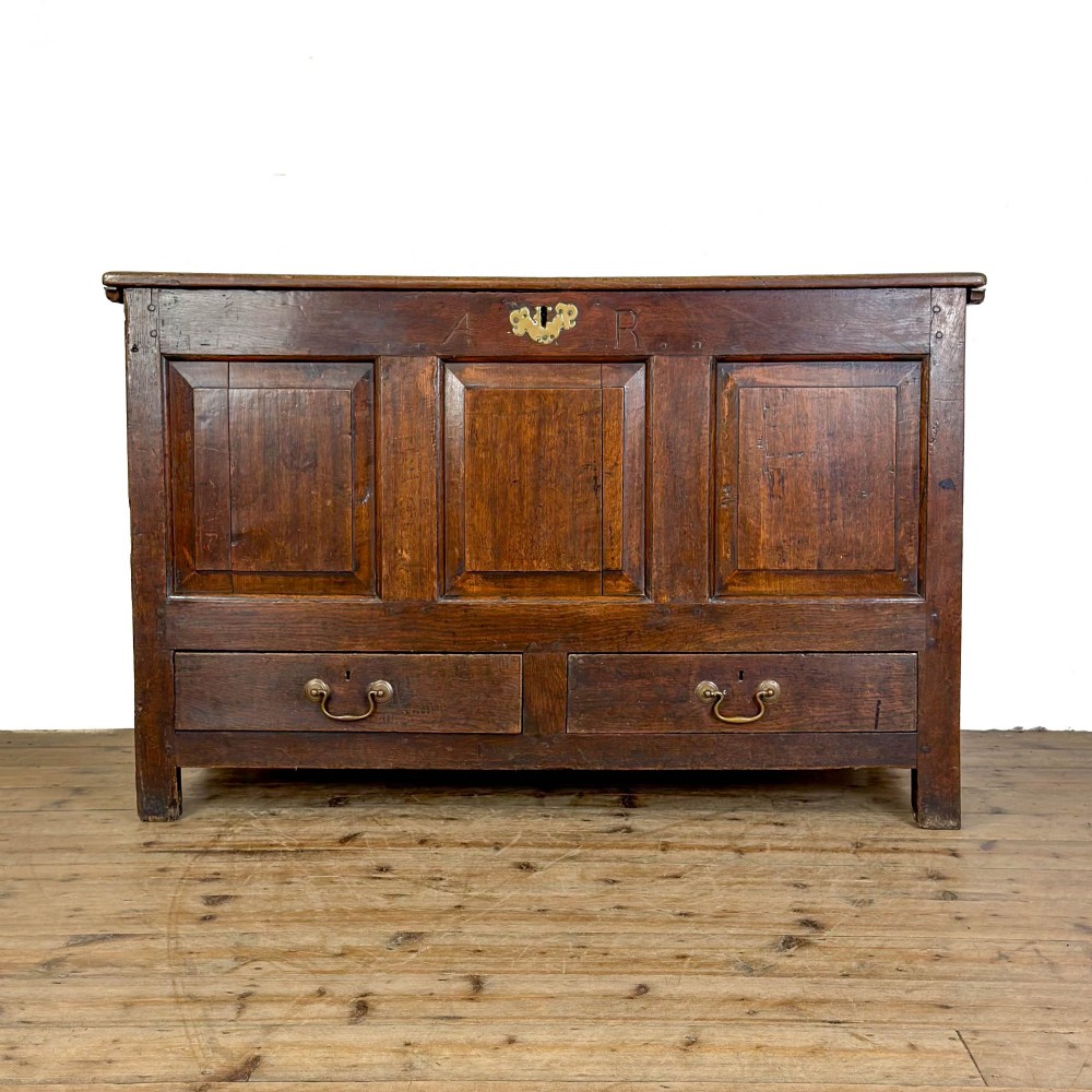 Antique 18th Century Oak Mule Chest
