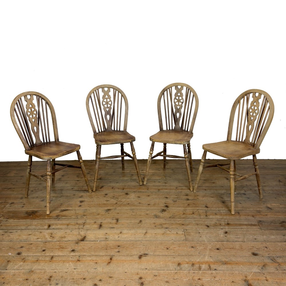 Set of Four Wheelback Kitchen Chairs