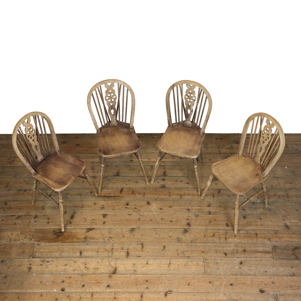 Set of Four Wheelback Kitchen Chairs View II