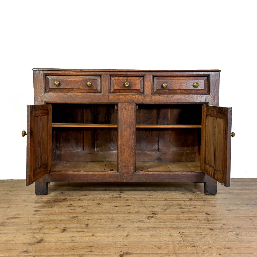 Antique 18th Century Welsh Oak Dresser Base View X