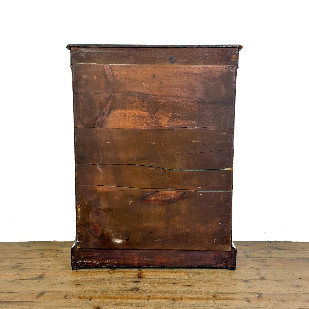 A Victorian inlaid walnut pier cabinet featuring a single glazed door, ormolu brass mounts, floral interior lining, and two interior shelves. View IV