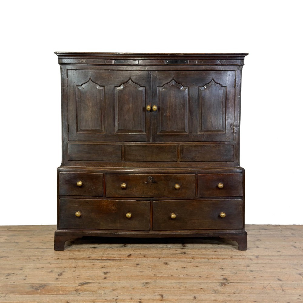 Antique 18th Century Welsh Oak Carmarthenshire Coffer