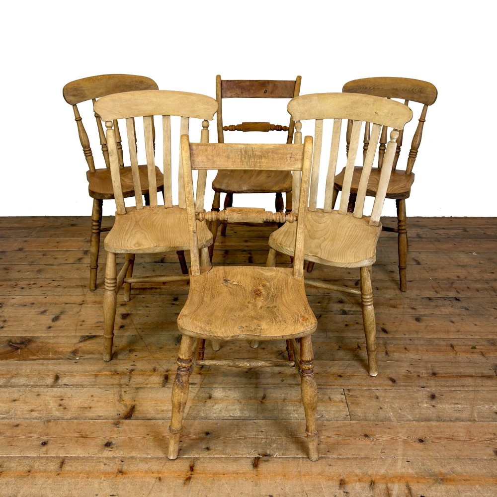 Harlequin Set of Six Vintage Chairs