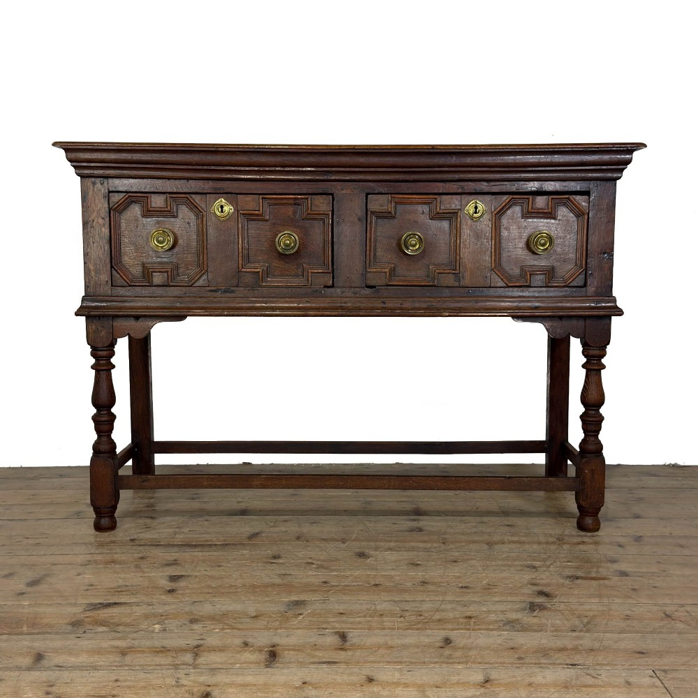 Antique Jacobean Style Oak Dresser Base