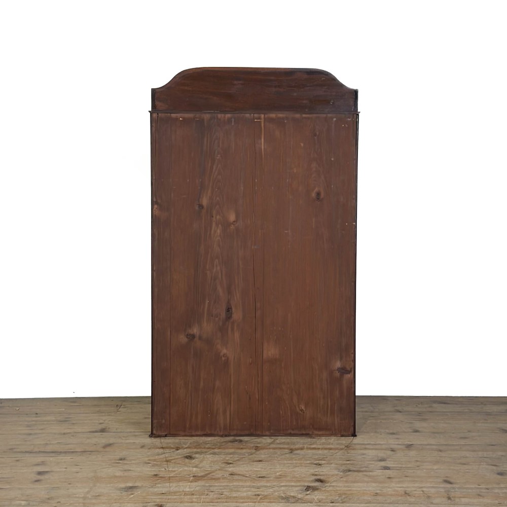 A small antique open mahogany bookcase featuring four tiers of shelving and a galleried top upstand. View VI