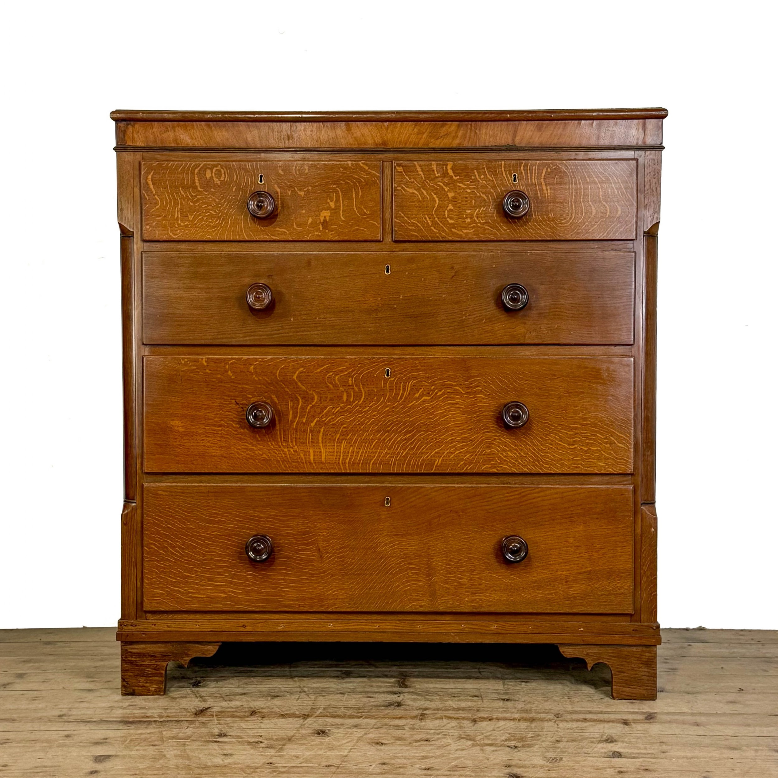 Antique 19th Century Oak Chest Of Drawers