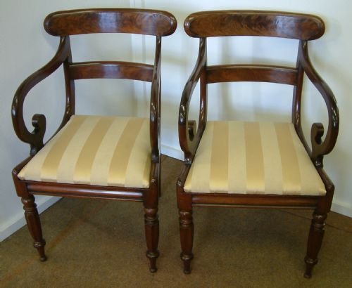 Pair of William IV Arm Chairs