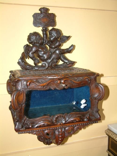 Carved Oak Victorian Postbox