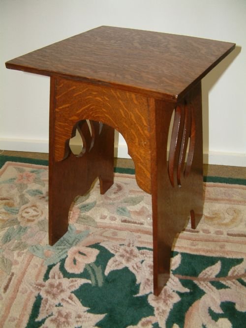 Oak Arts and Crafts Small Occasional Table