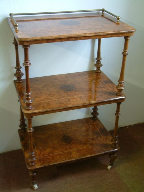 Burr Walnut Inlaid Wot Not