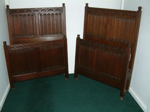 Pair of Oak Single Beds