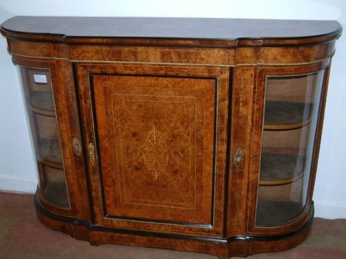 Burr Walnut Inlaid Credenza