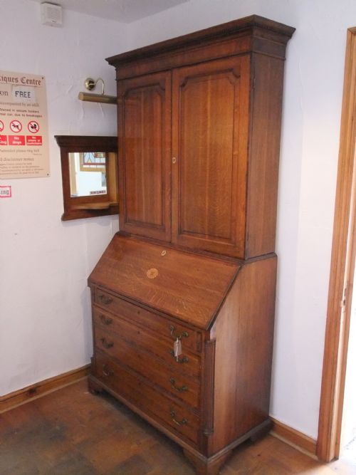 Antique Oak Bureau Bookcase