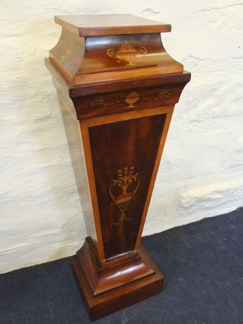 Mahogany Inlaid Pedestal