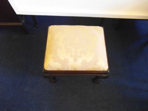 Mahogany Claw and Ball Stool.