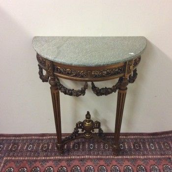 French Demi-lune Consol Table