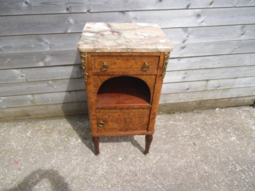 French Marble Top Night Stand