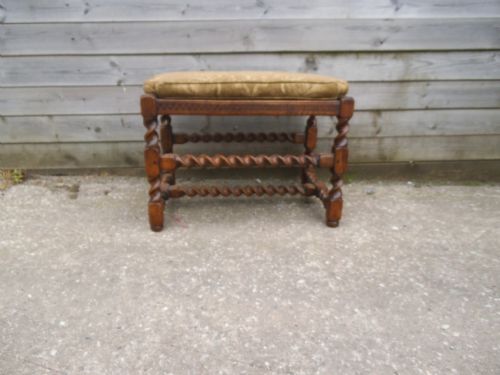 Walnut Barley Twist Stool