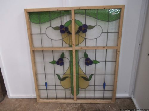 Floral Art Noveau Stained Glass Window