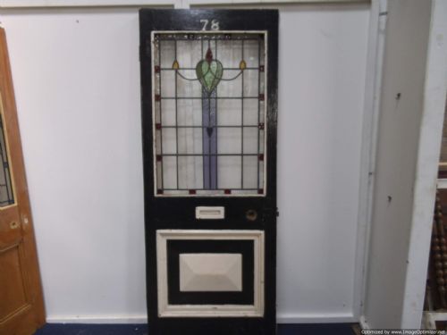 Art Noveau Leaded Glass Door